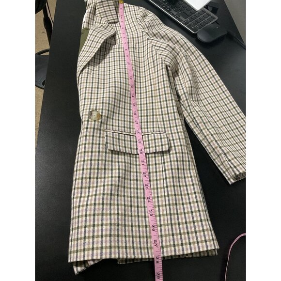 MADEWELL Dorset Oversized Double Breasted Plaid Blazer Preppy Clueless XS - Picture 13 of 14